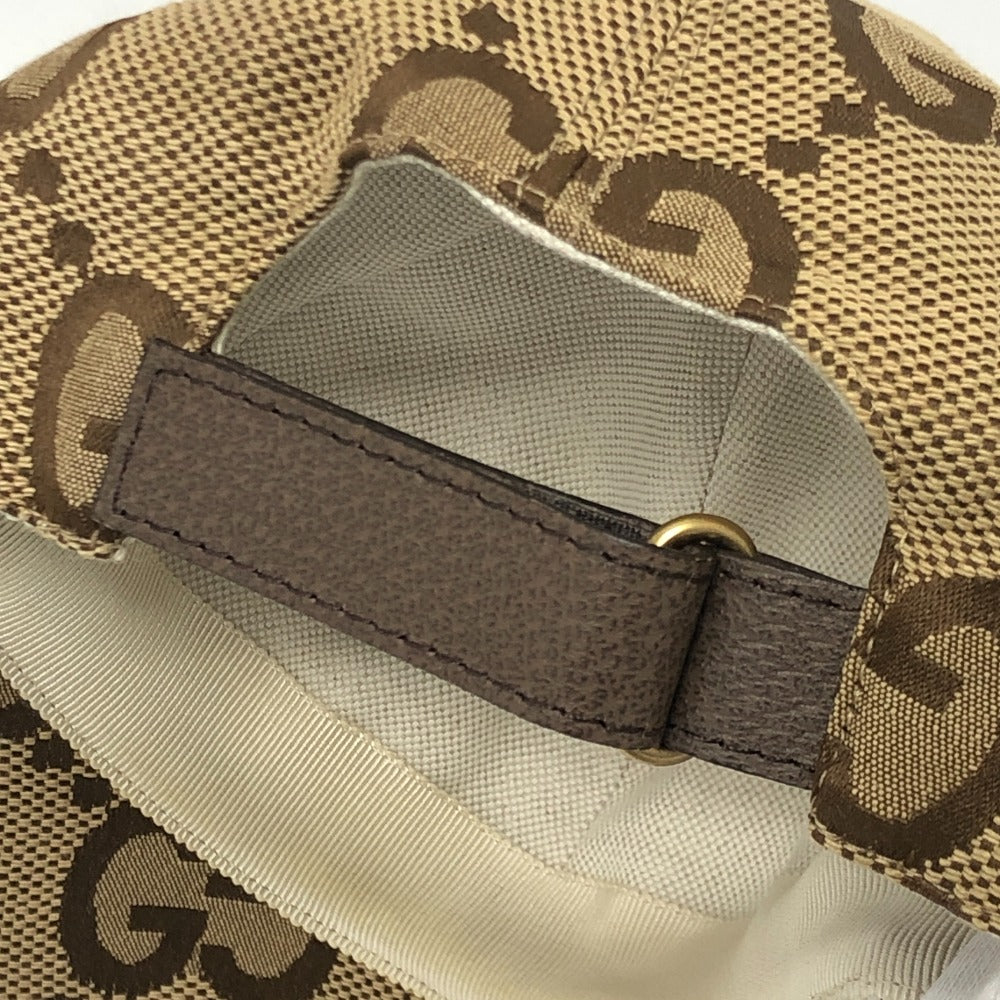 GUCCI cap 681264 canvas beige Jumbo GG mens M Used