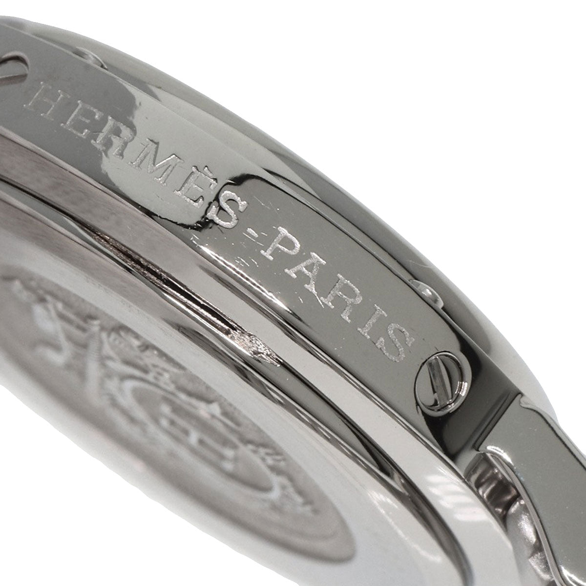 HERMES Watches Quartz CL4.210 Stainless Steel , Stainless Steel Silver Clipper white dial Women Used