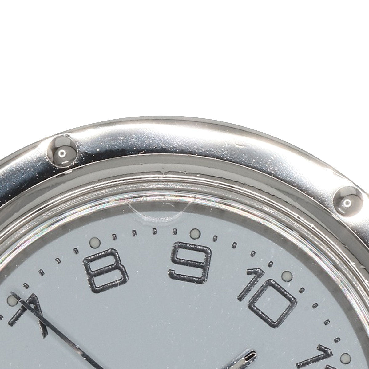 HERMES Watches Quartz CL4.210 Stainless Steel , Stainless Steel Silver Clipper white dial Women Used