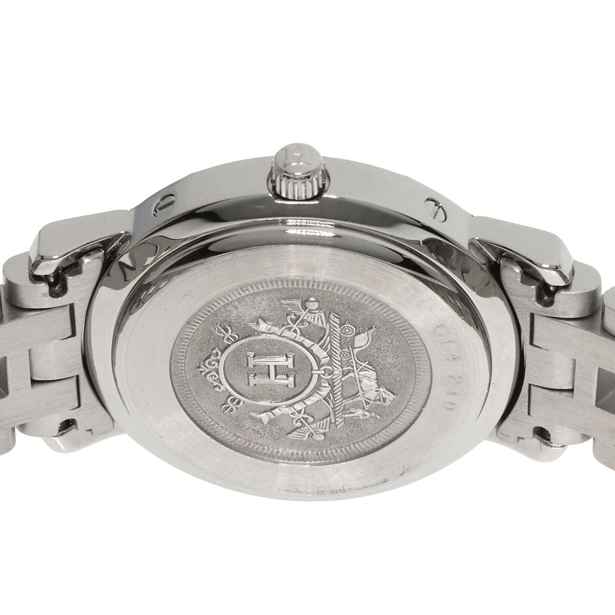 HERMES Watches Quartz CL4.210 Stainless Steel , Stainless Steel Silver Clipper white dial Women Used