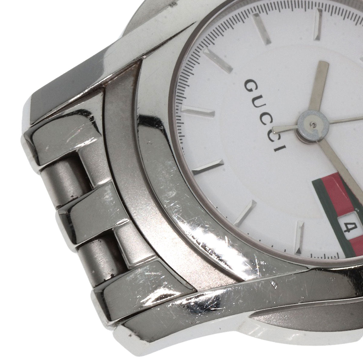 GUCCI Watches Quartz 5500L Stainless Steel Silver Round face white dial