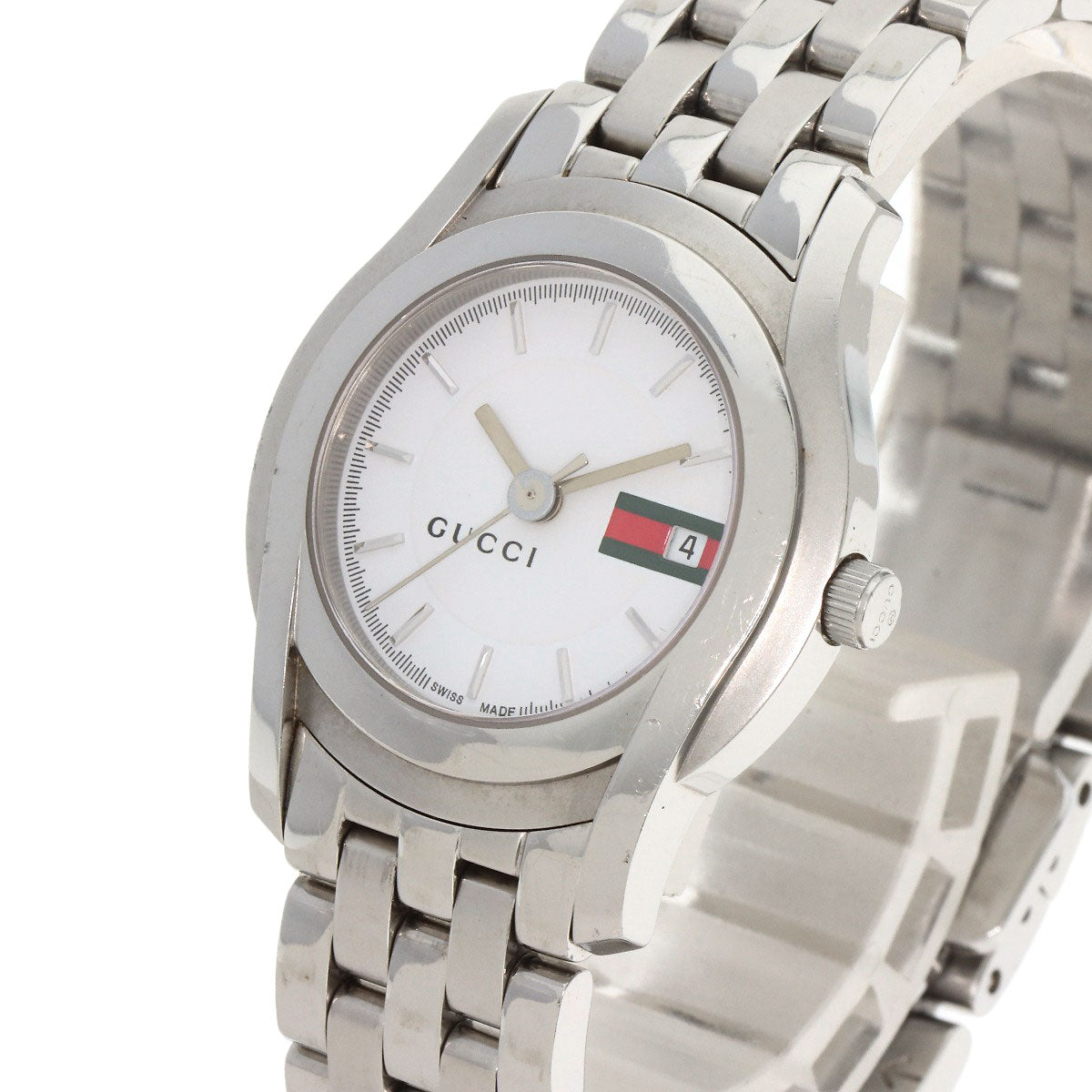 GUCCI Watches Quartz 5500L Stainless Steel Silver Round face white dial