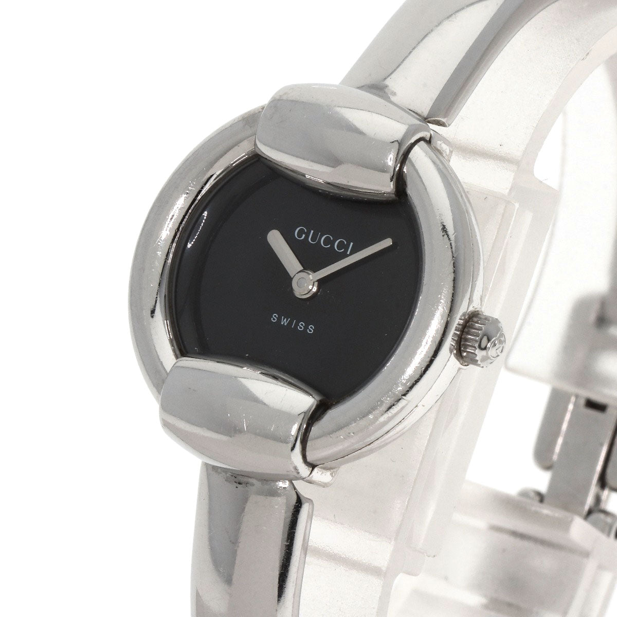 GUCCI Watches Quartz 1400L Stainless Steel Silver Round face black dial