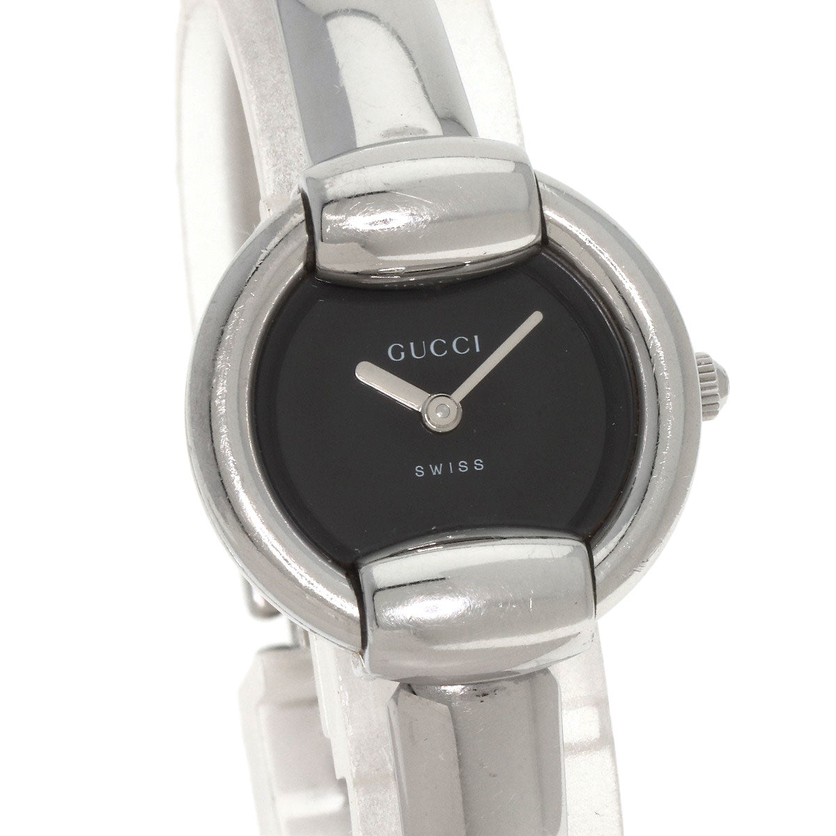 GUCCI Watches Quartz 1400L Stainless Steel Silver Round face black dial