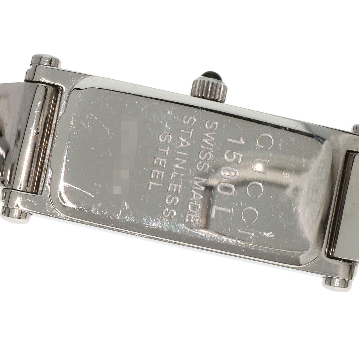 GUCCI Watches Quartz 1500L Stainless Steel Silver Square face Pink shell dial