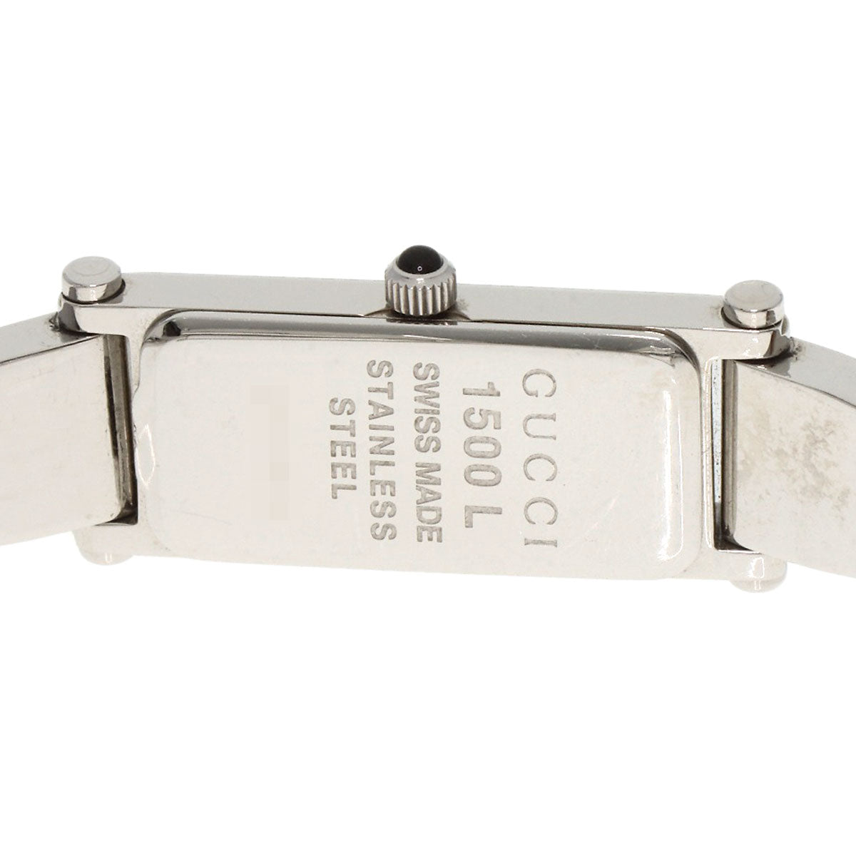 GUCCI Watches Quartz 1500L Stainless Steel Silver Square face Pink shell dial
