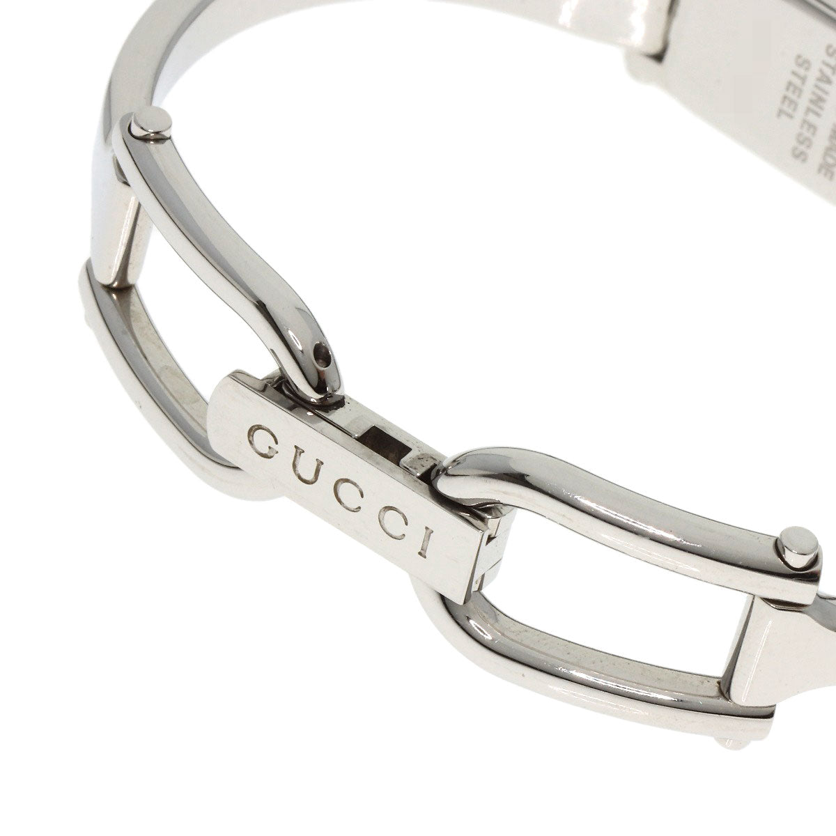 GUCCI Watches Quartz 1500L Stainless Steel Silver Square face Pink shell dial