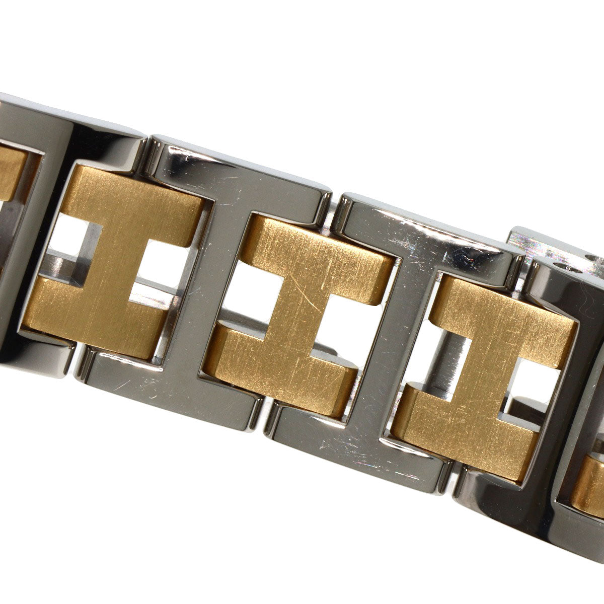 HERMES Watches Quartz CL4.220 Stainless Steel , SSxGP gold Clipper white dial Women Used