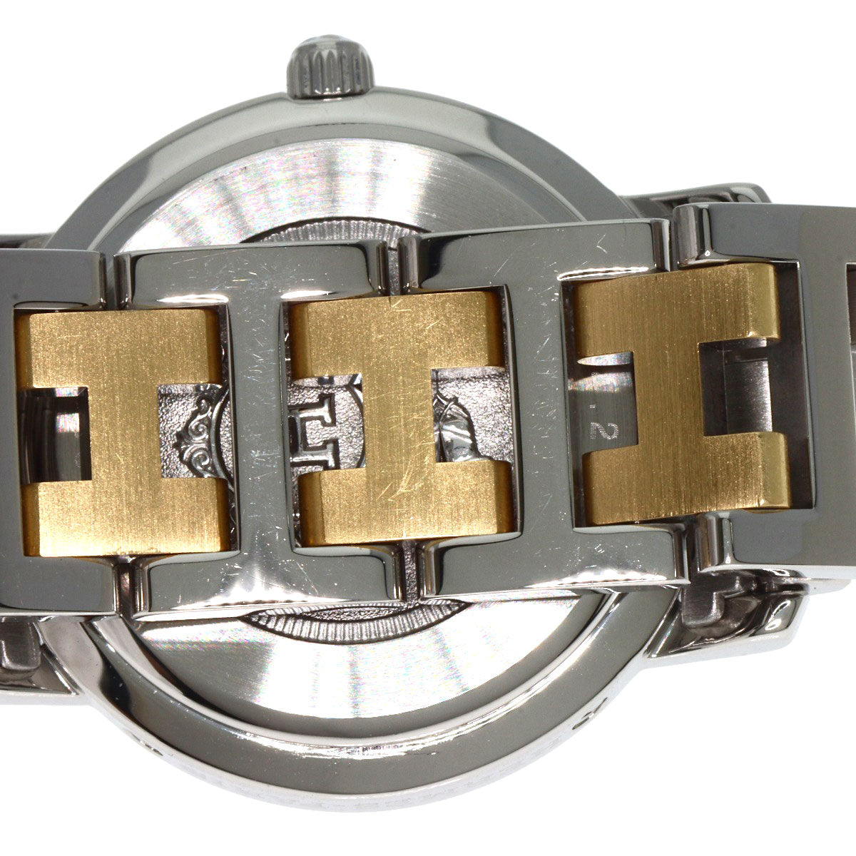 HERMES Watches Quartz CL4.220 Stainless Steel , SSxGP gold Clipper white dial Women Used