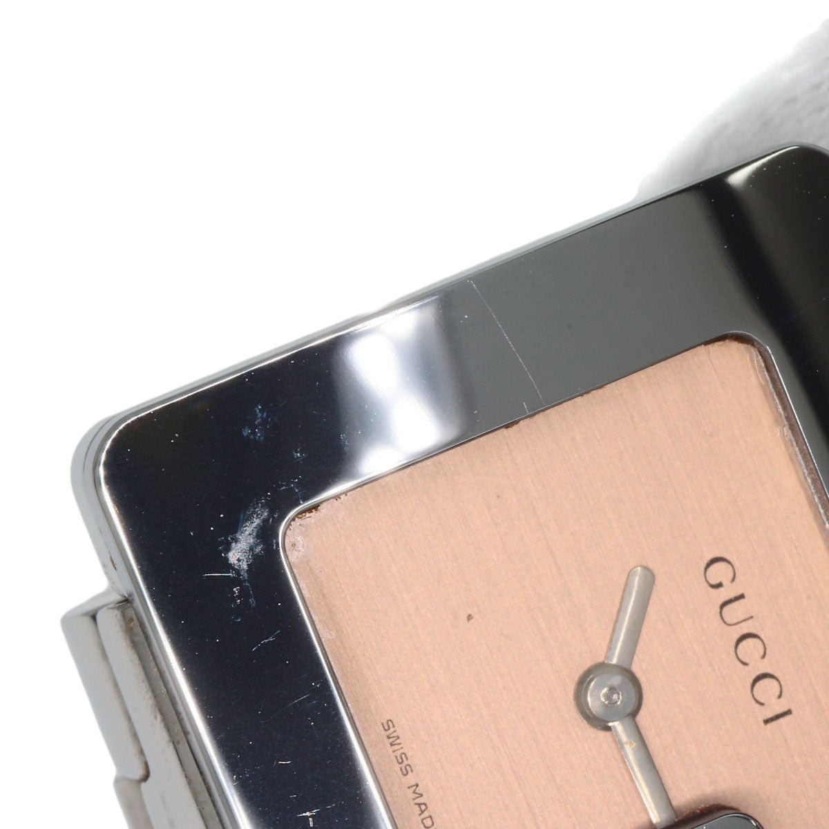 GUCCI Watches Quartz 3600L Stainless Steel Silver G Square Orange dial