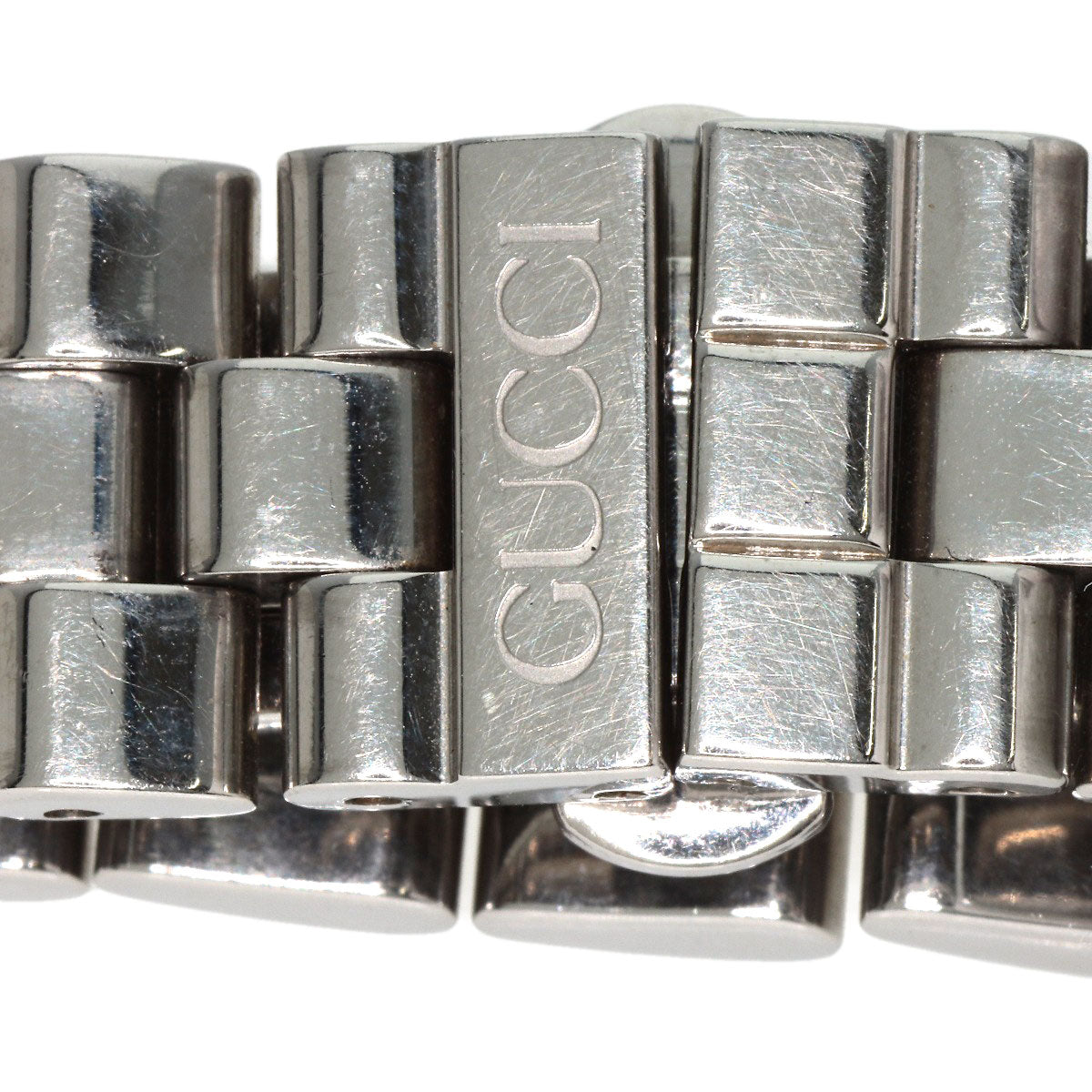 GUCCI Watches Quartz 3600L Stainless Steel Silver G Square Orange dial