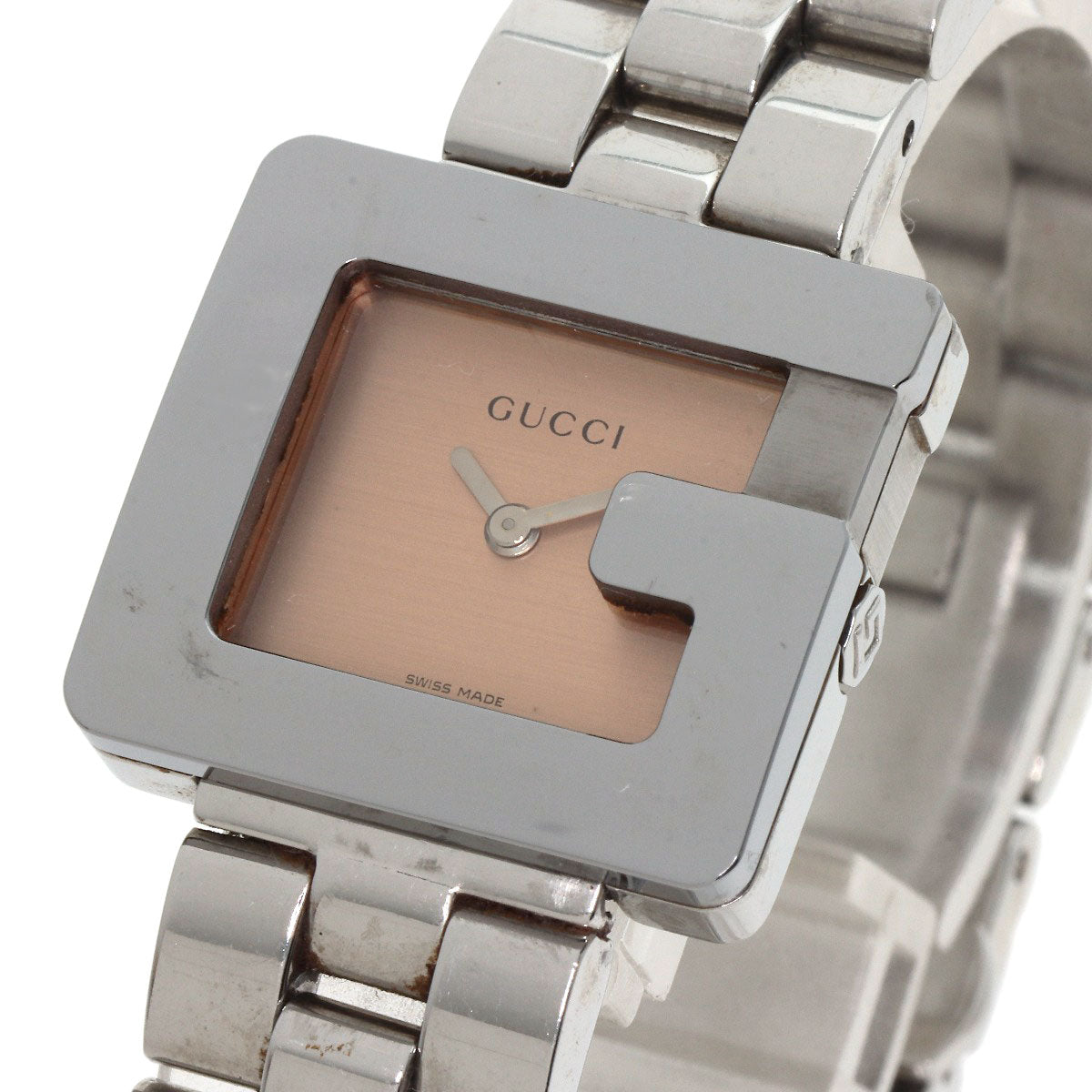 GUCCI Watches Quartz 3600L Stainless Steel Silver G Square Orange dial