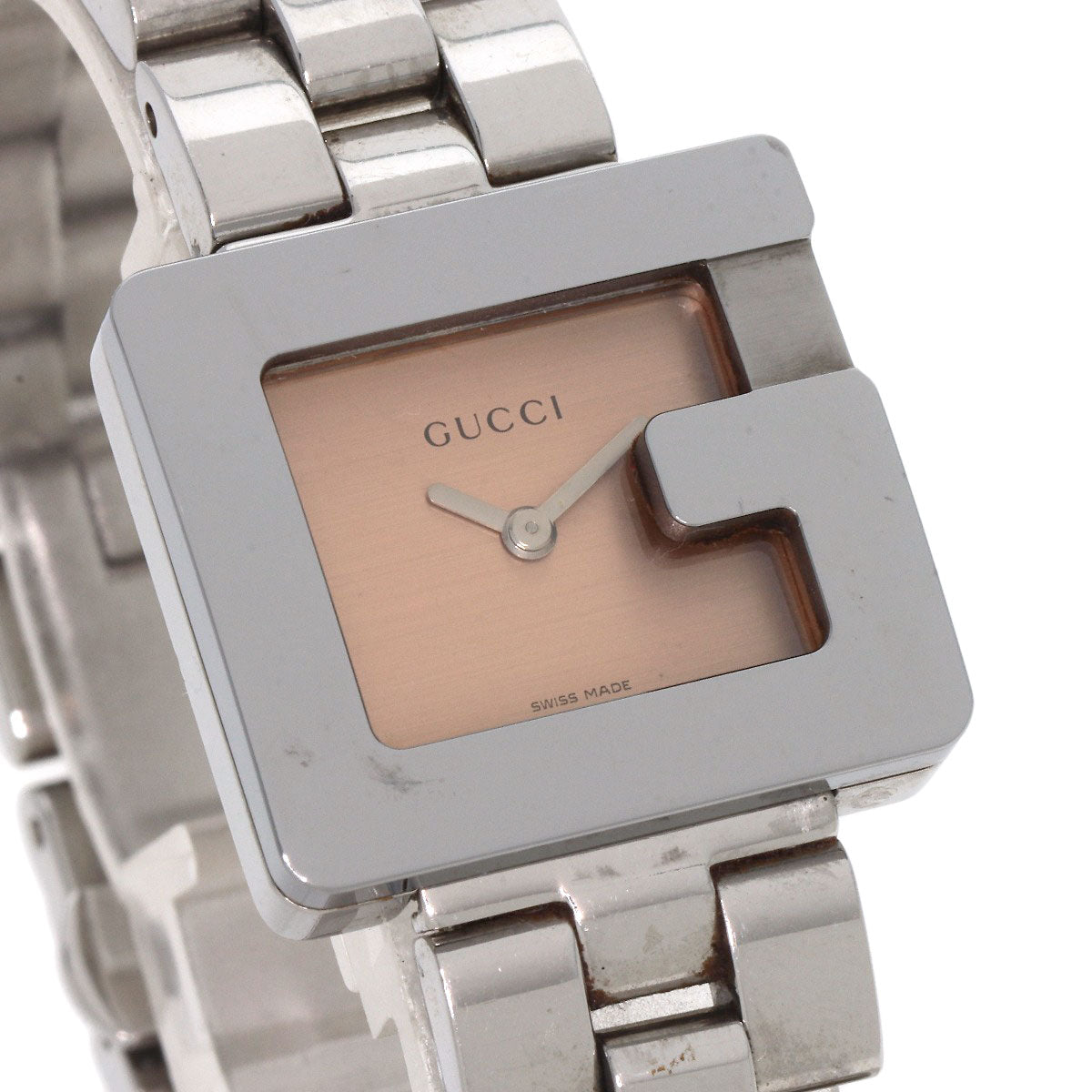 GUCCI Watches Quartz 3600L Stainless Steel Silver G Square Orange dial