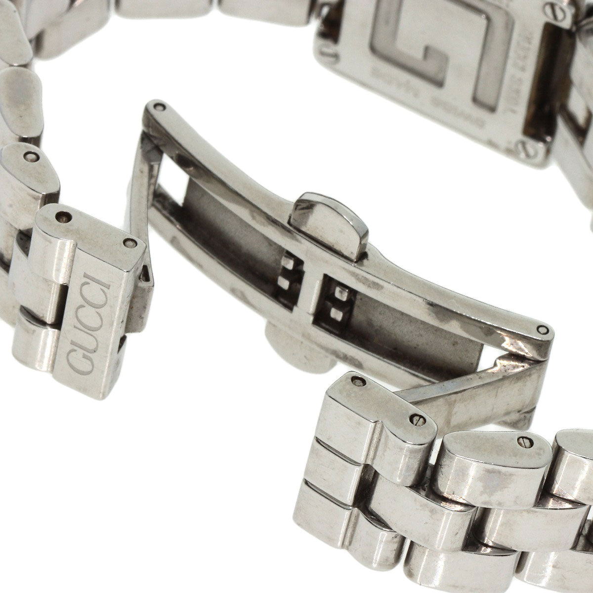 GUCCI Watches Quartz 3600L Stainless Steel Silver G Square Orange dial