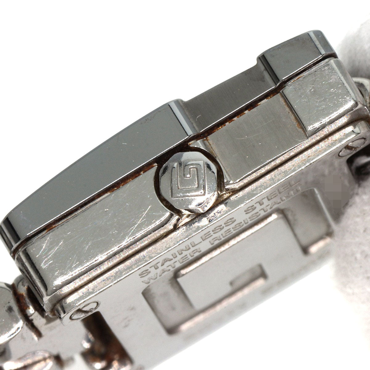 GUCCI Watches Quartz 3600L Stainless Steel Silver G Square Orange dial