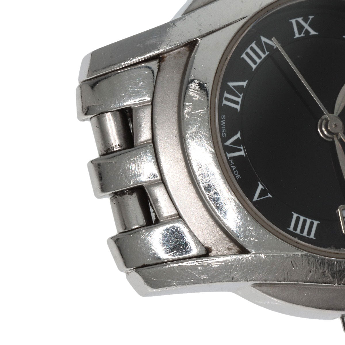 GUCCI Watches Quartz 5500L Stainless Steel Silver Round face black dial