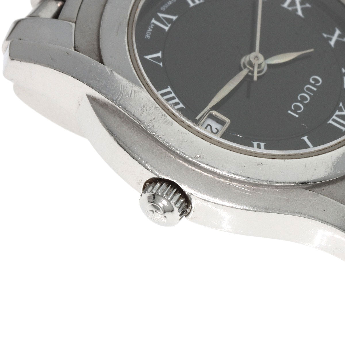 GUCCI Watches Quartz 5500L Stainless Steel Silver Round face black dial