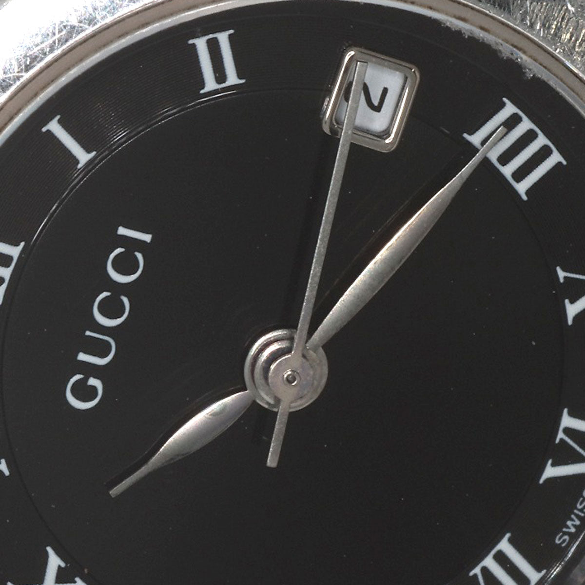 GUCCI Watches Quartz 5500L Stainless Steel Silver Round face black dial