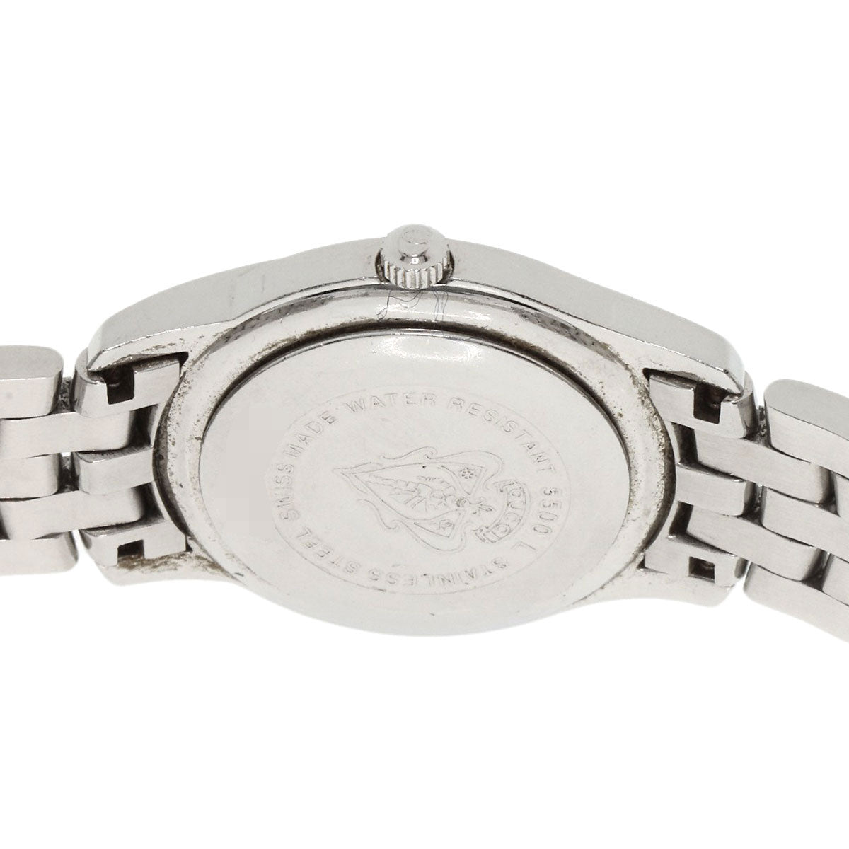 GUCCI Watches Quartz 5500L Stainless Steel Silver Round face black dial