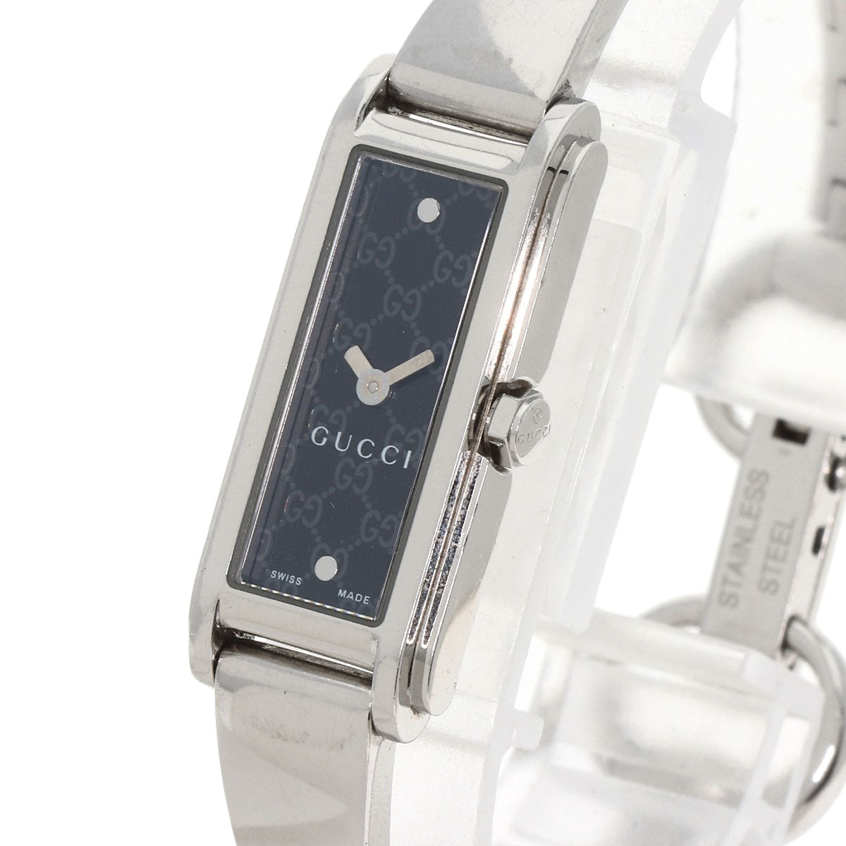 GUCCI Watches Quartz 109 Stainless Steel Silver G line black dial