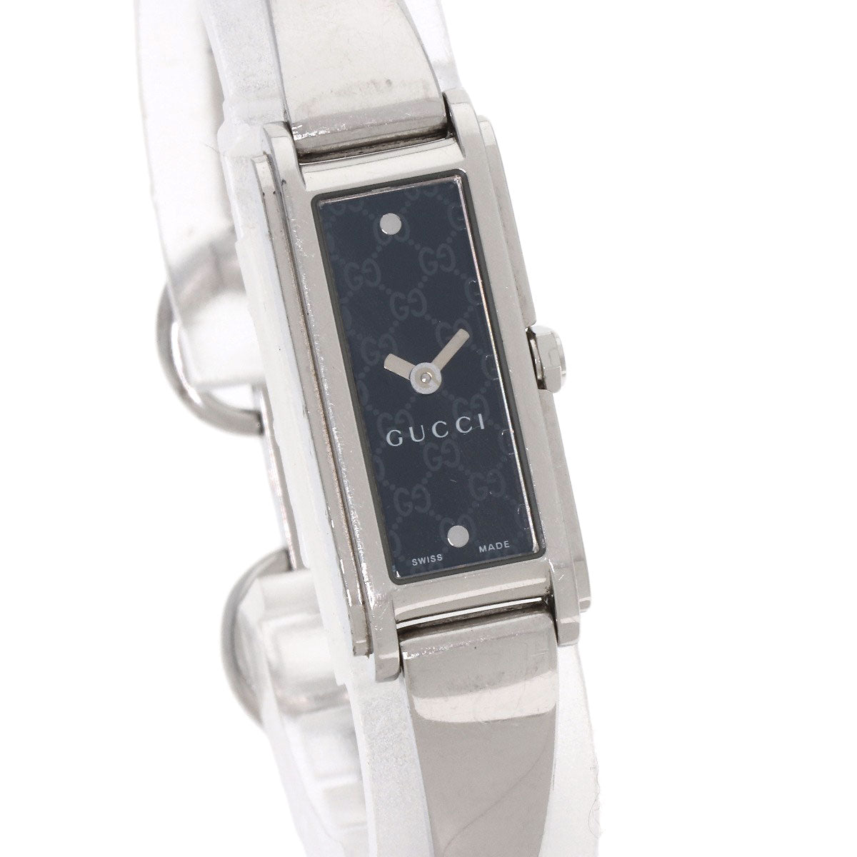 GUCCI Watches Quartz 109 Stainless Steel Silver G line black dial