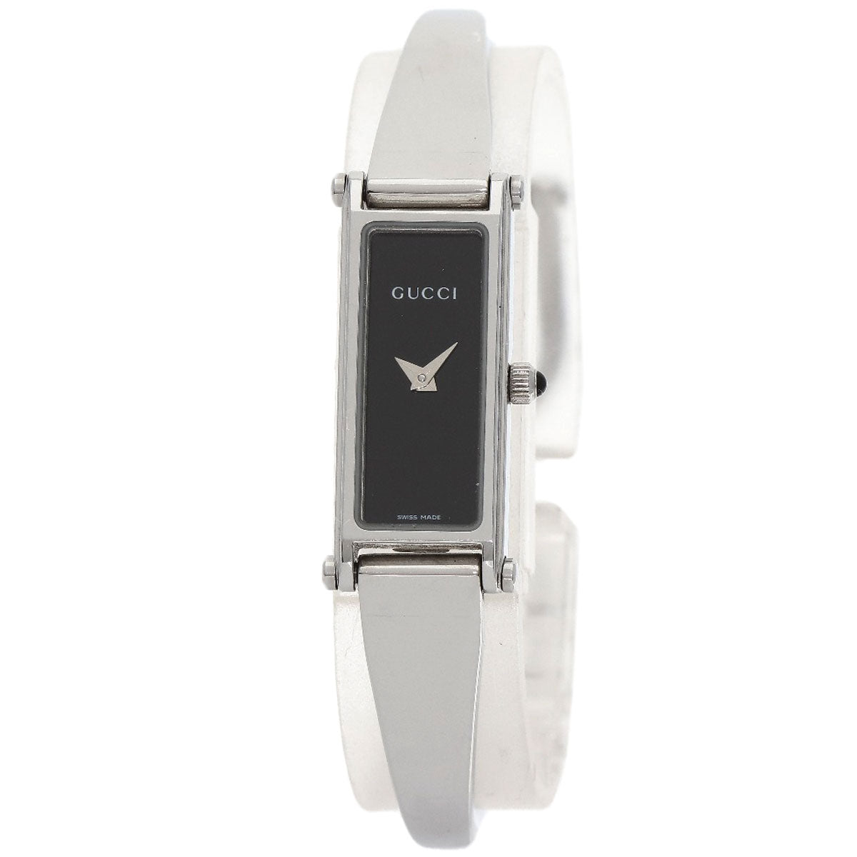 GUCCI Watches Quartz 1500L Stainless Steel Silver Square face black dial