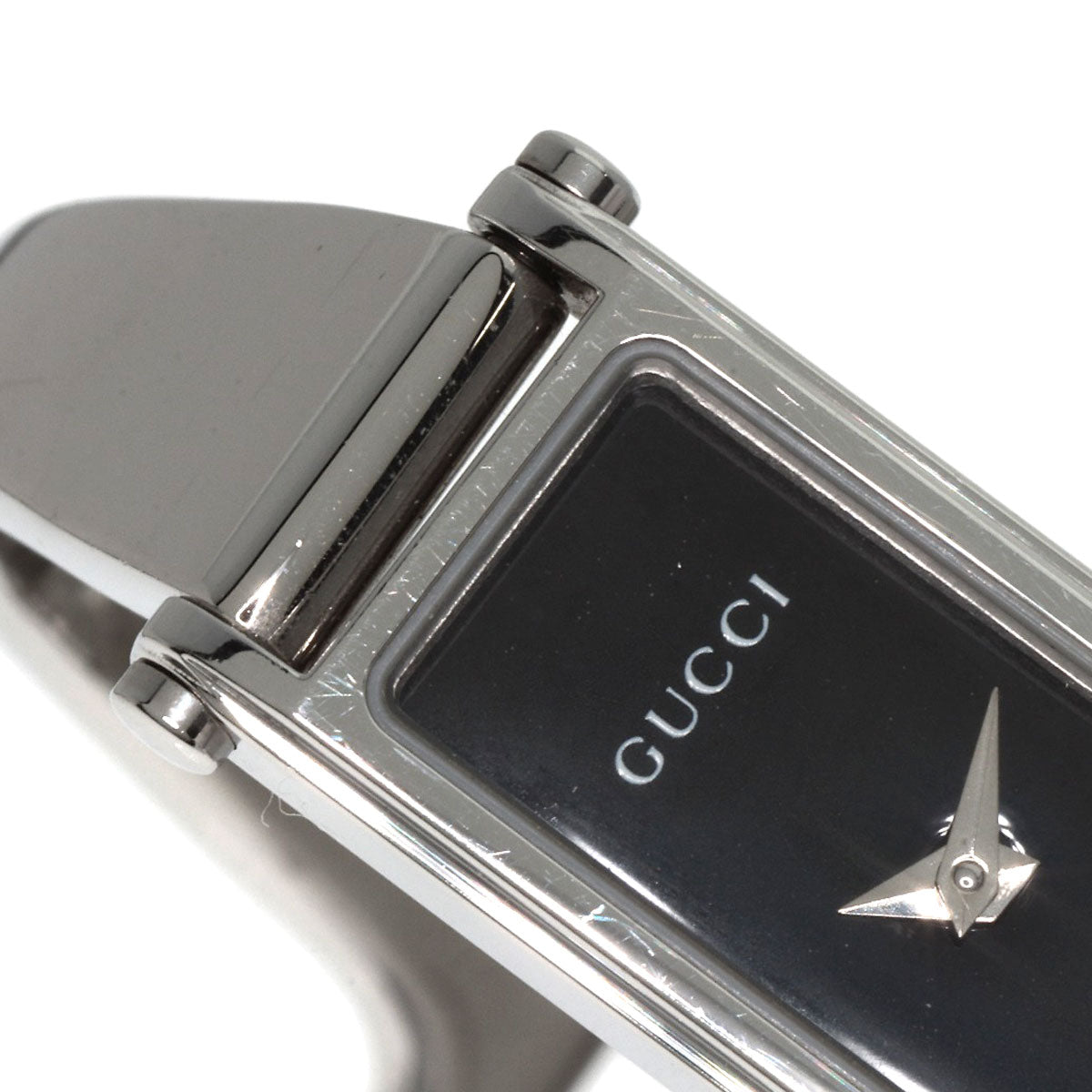 GUCCI Watches Quartz 1500L Stainless Steel Silver Square face black dial