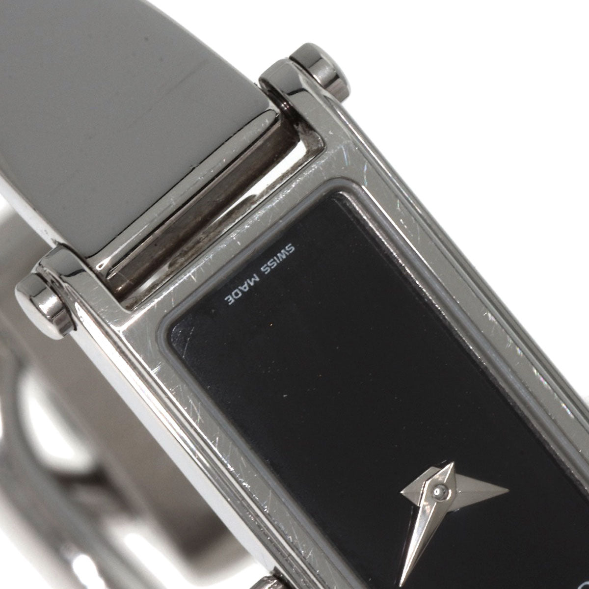 GUCCI Watches Quartz 1500L Stainless Steel Silver Square face black dial