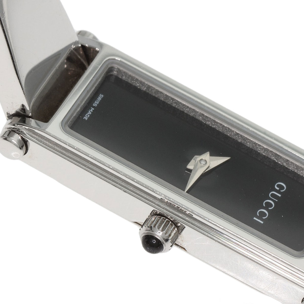 GUCCI Watches Quartz 1500L Stainless Steel Silver Square face black dial