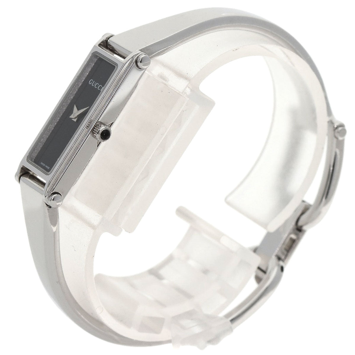 GUCCI Watches Quartz 1500L Stainless Steel Silver Square face black dial