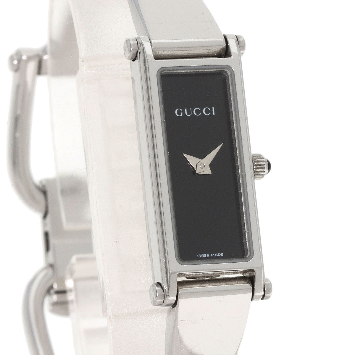 GUCCI Watches Quartz 1500L Stainless Steel Silver Square face black dial
