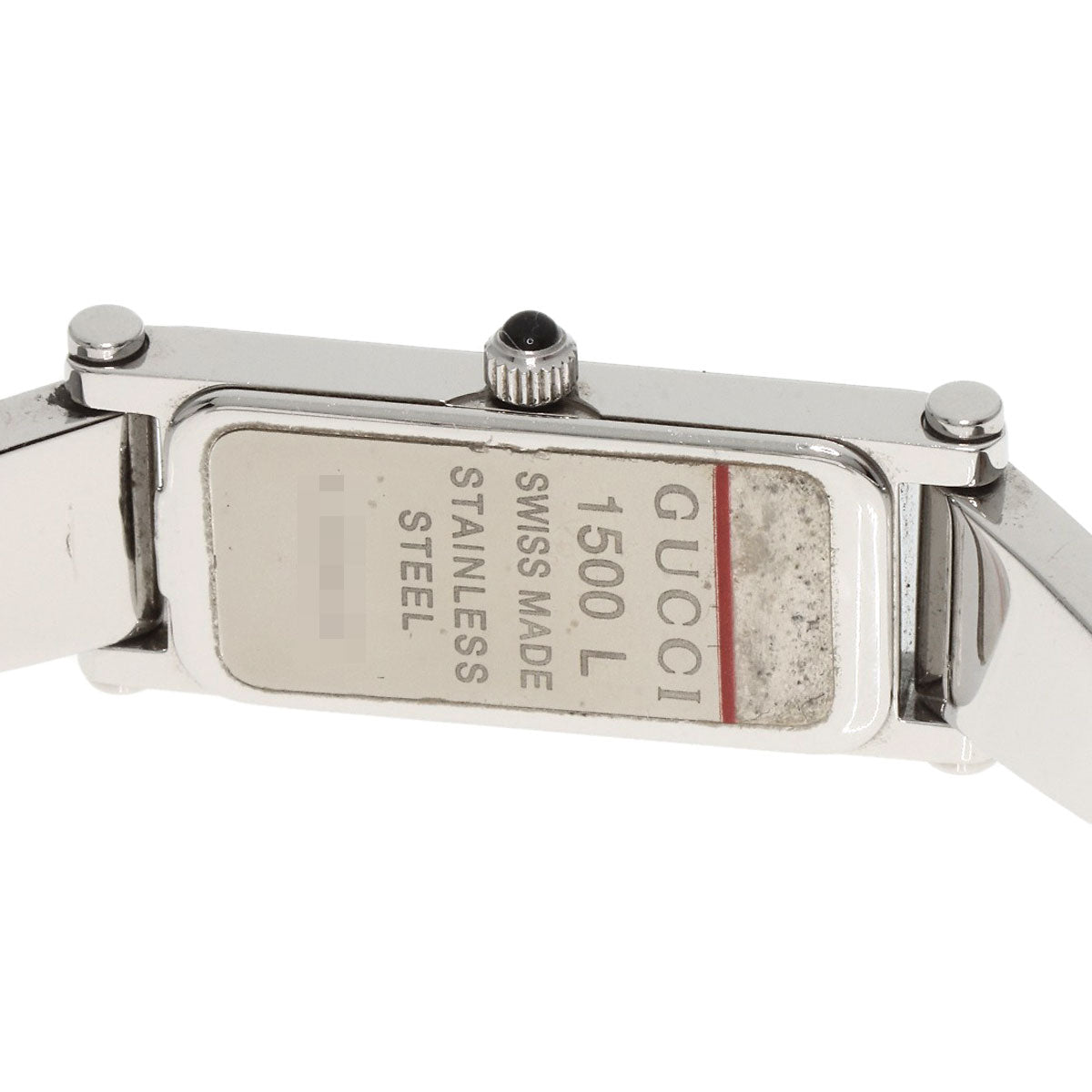 GUCCI Watches Quartz 1500L Stainless Steel Silver Square face black dial
