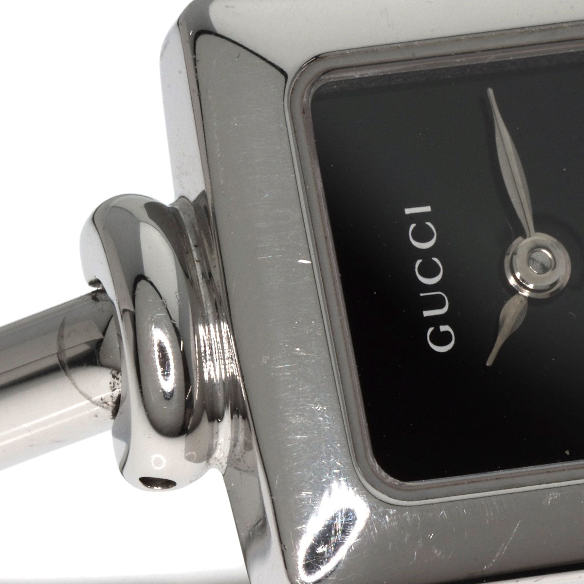 GUCCI Watches Quartz 1900L Stainless Steel Silver Square face black dial
