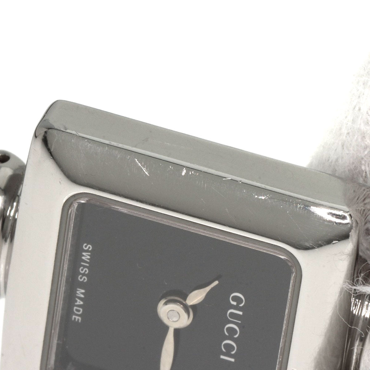 GUCCI Watches Quartz 1900L Stainless Steel Silver Square face black dial