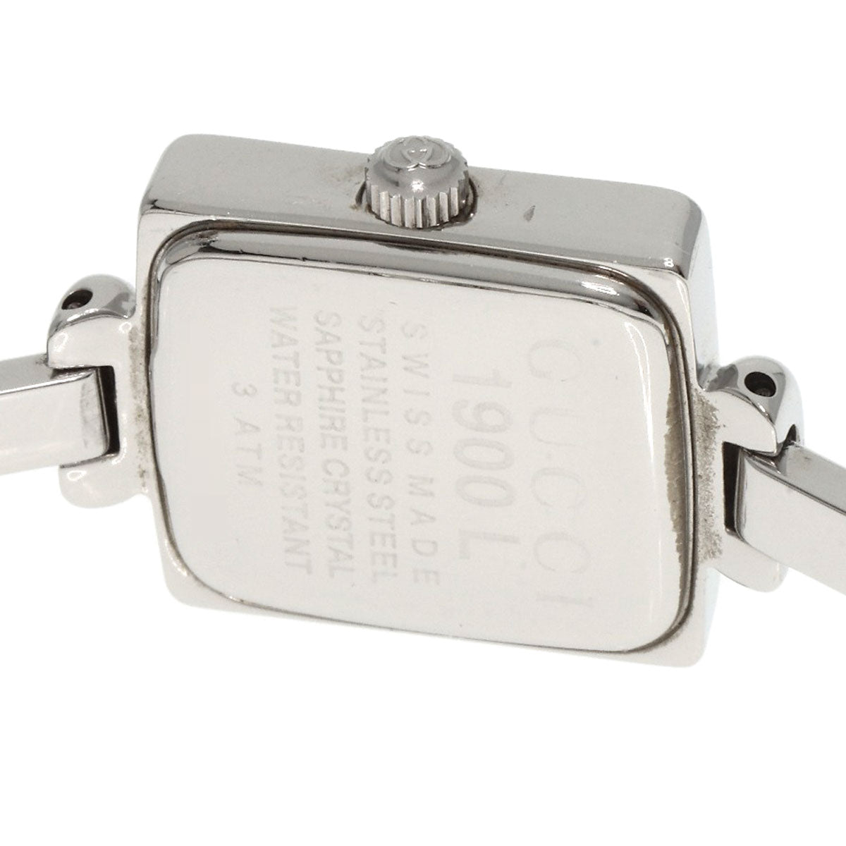 GUCCI Watches Quartz 1900L Stainless Steel Silver Square face black dial