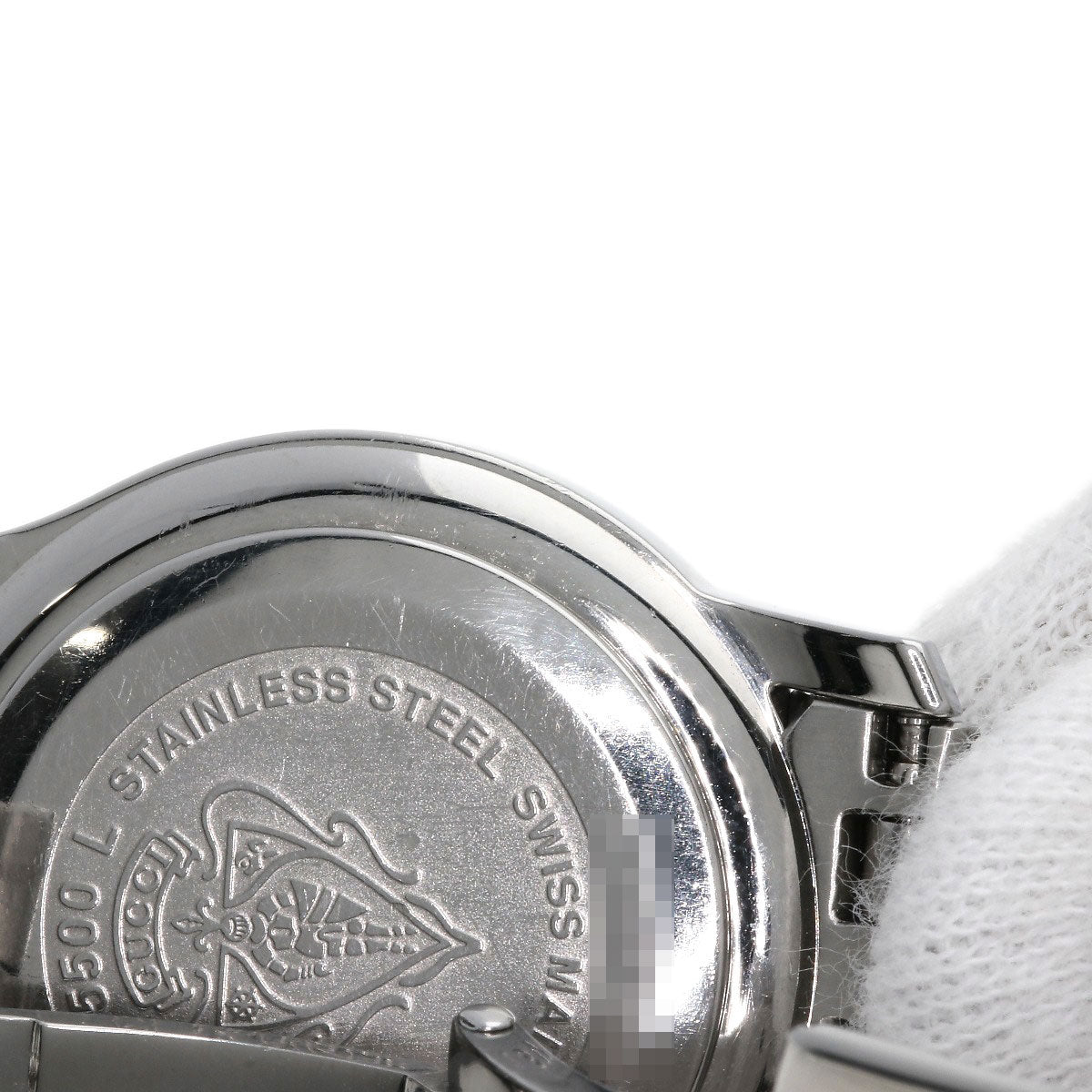GUCCI Watches Quartz 5500L Stainless Steel Silver Round face black dial