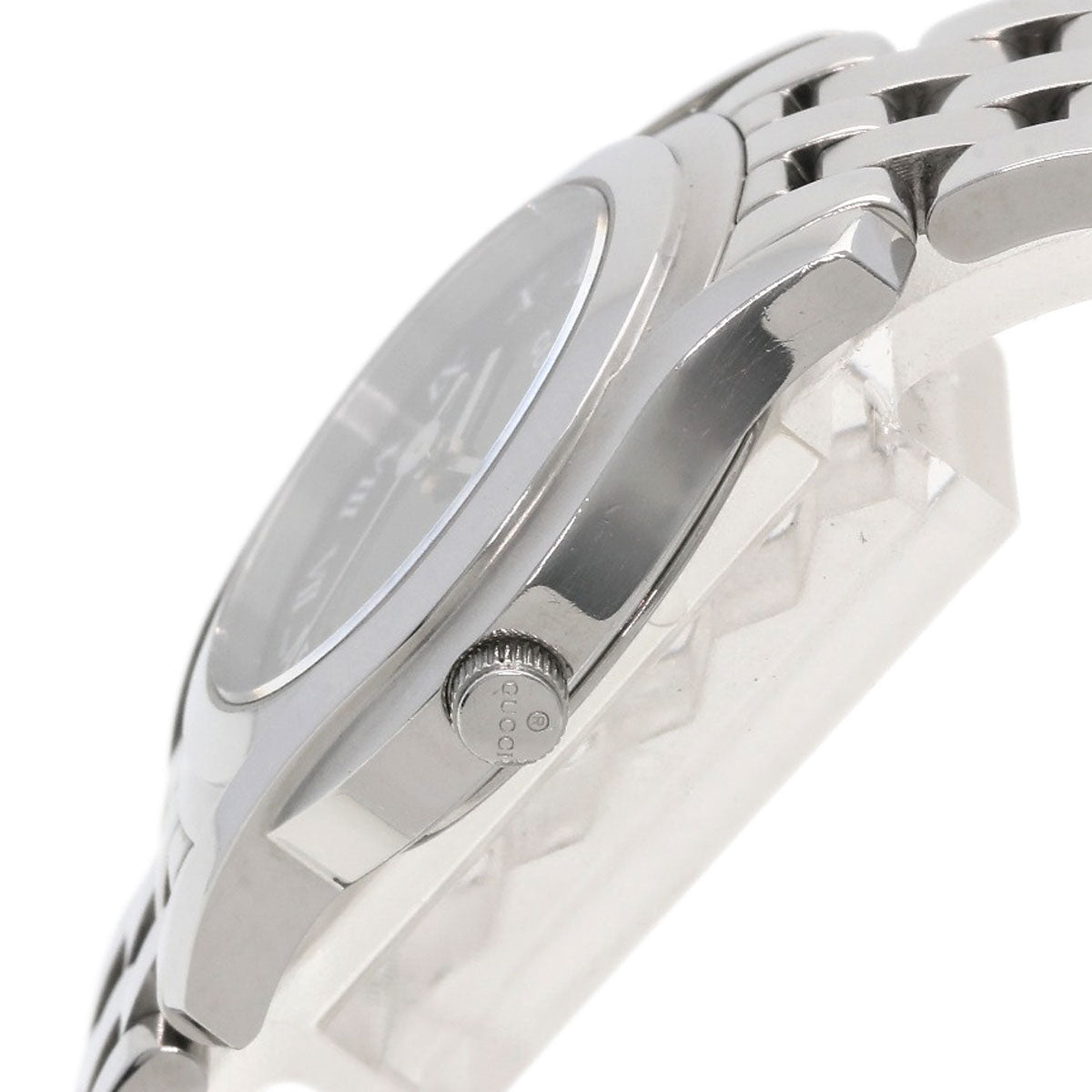GUCCI Watches Quartz 5500L Stainless Steel Silver Round face black dial