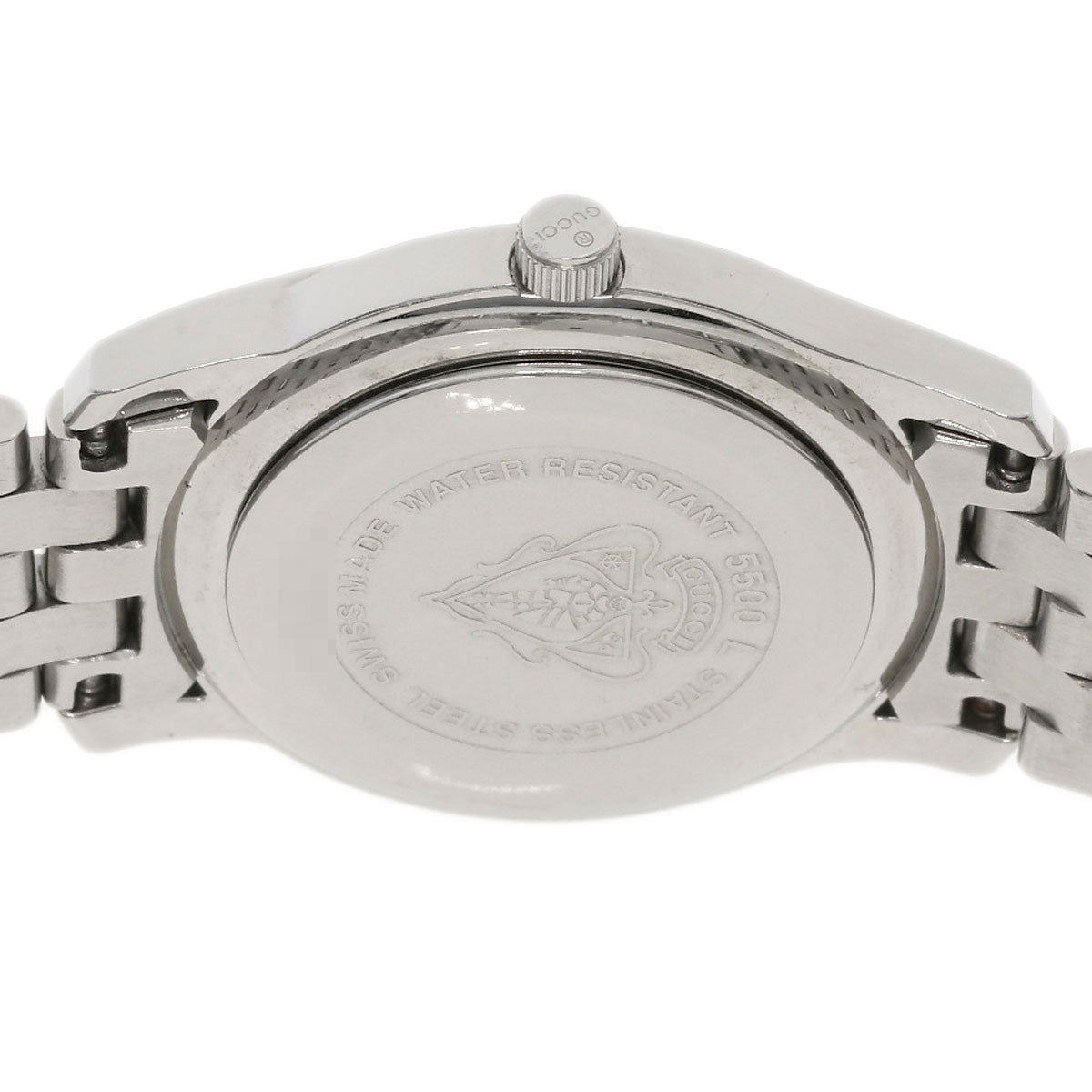GUCCI Watches Quartz 5500L Stainless Steel Silver Round face black dial
