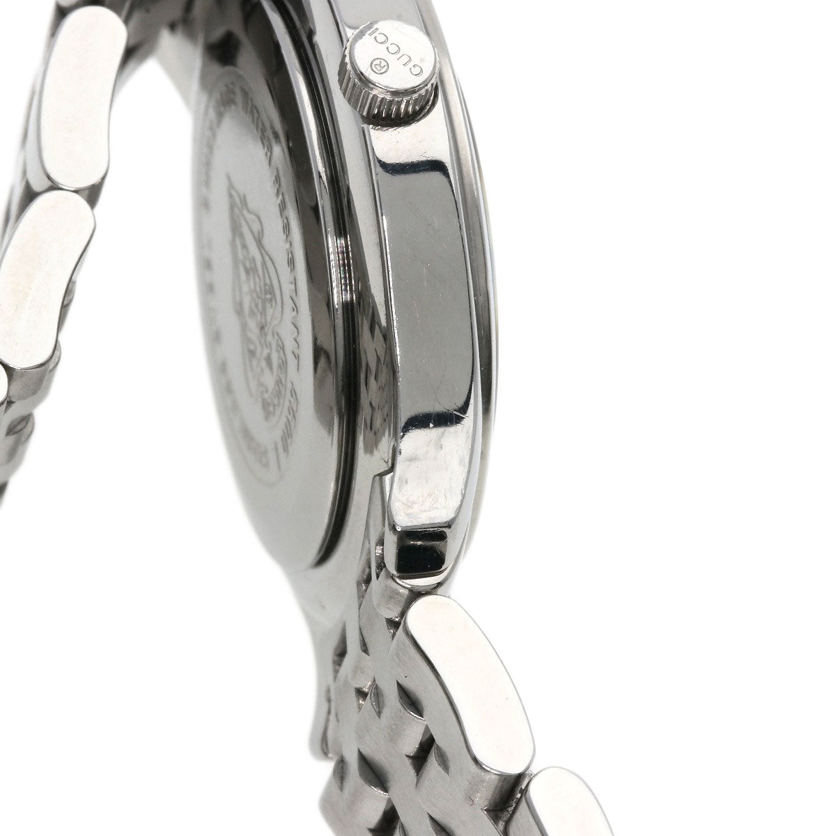 GUCCI Watches Quartz 5500L Stainless Steel Silver Round face black dial