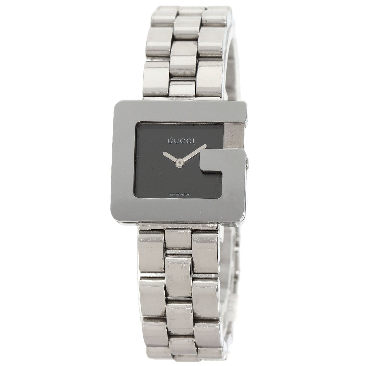 GUCCI Watches Quartz 3600L Stainless Steel Silver Square face black dial