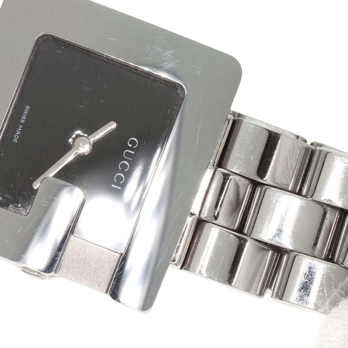 GUCCI Watches Quartz 3600L Stainless Steel Silver Square face black dial