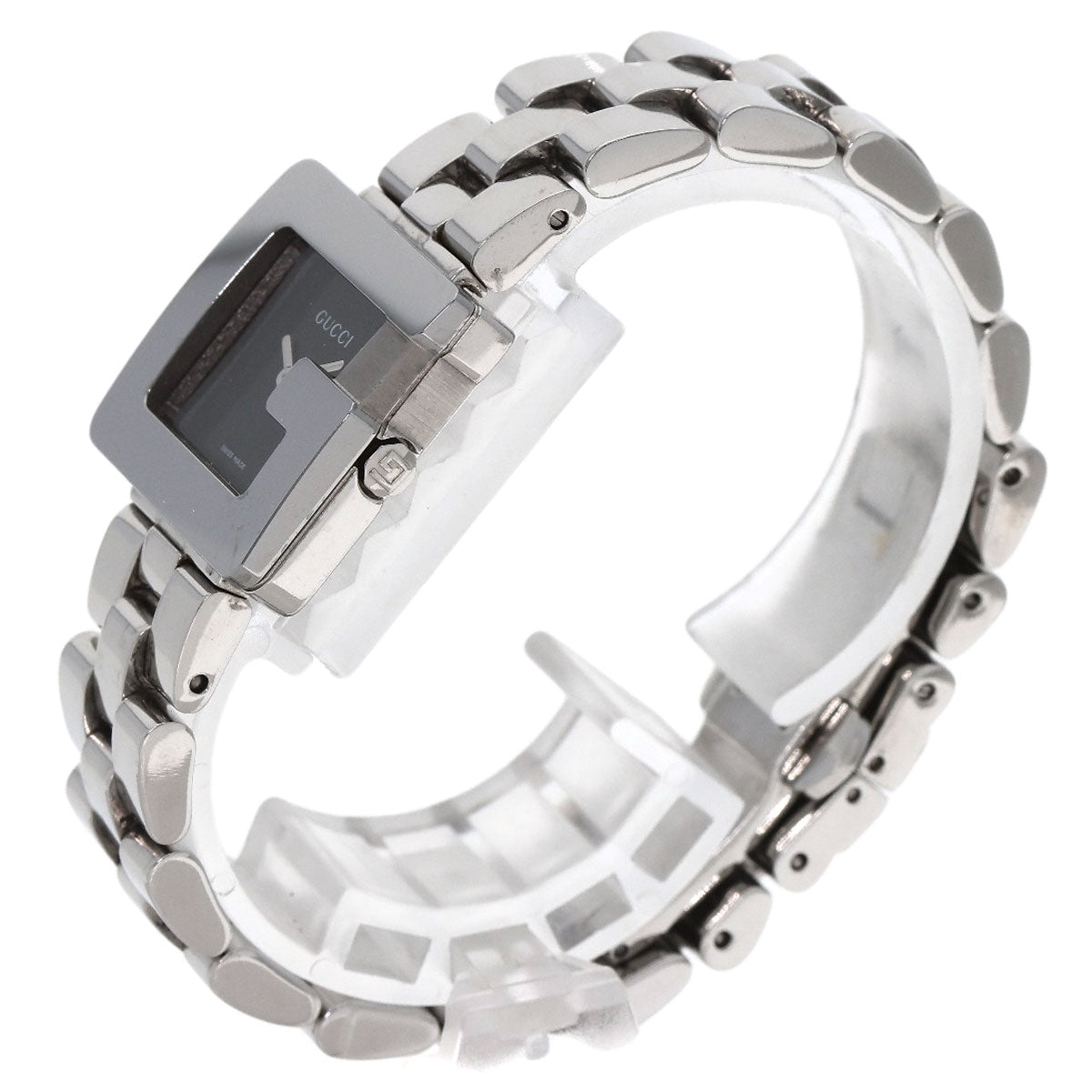 GUCCI Watches Quartz 3600L Stainless Steel Silver Square face black dial
