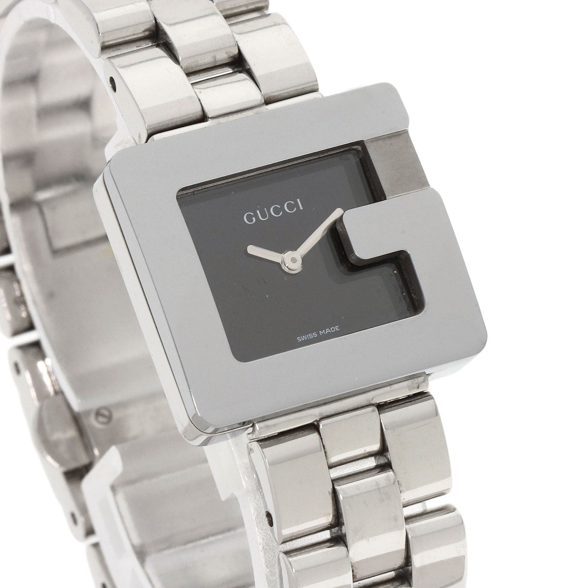 GUCCI Watches Quartz 3600L Stainless Steel Silver Square face black dial