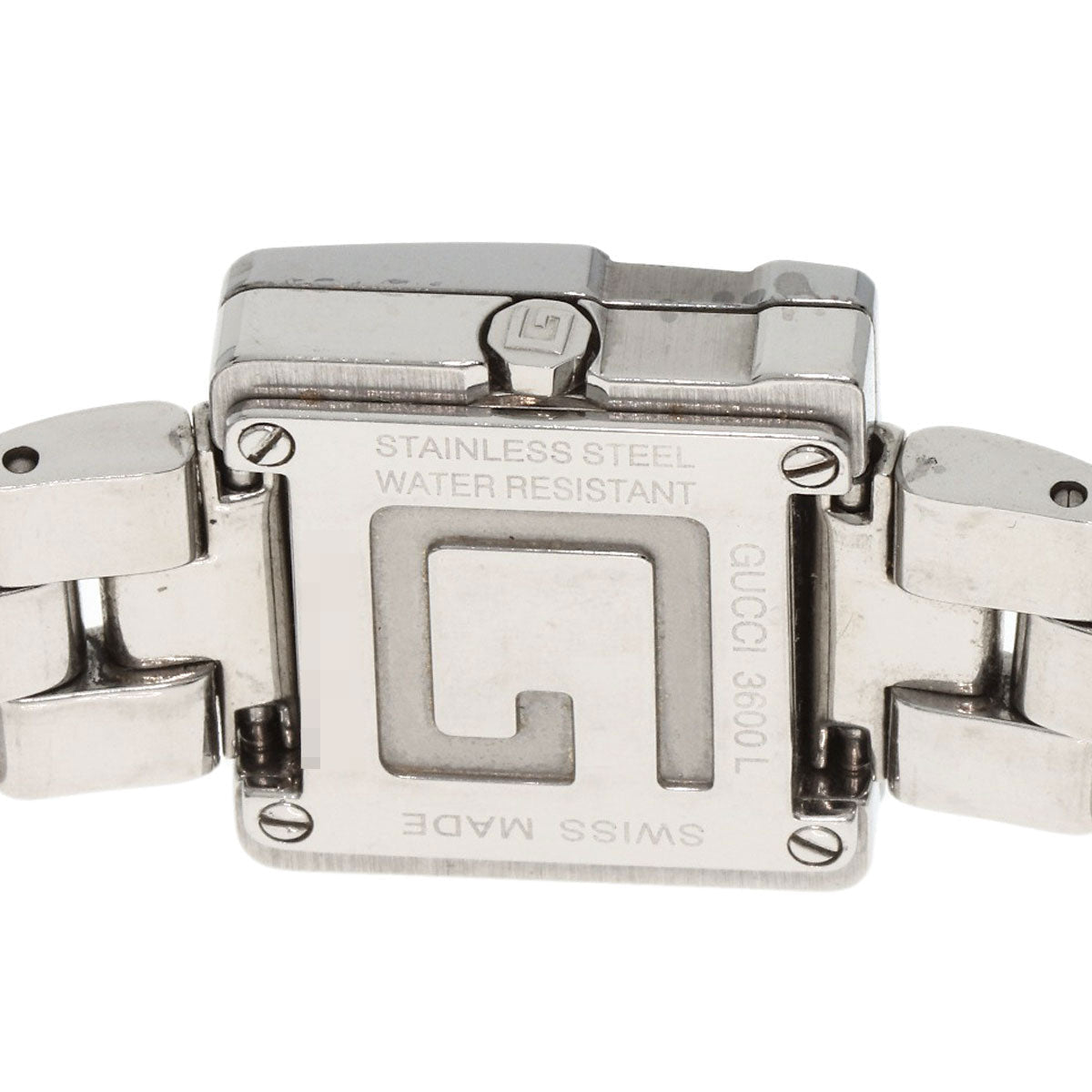 GUCCI Watches Quartz 3600L Stainless Steel Silver Square face black dial