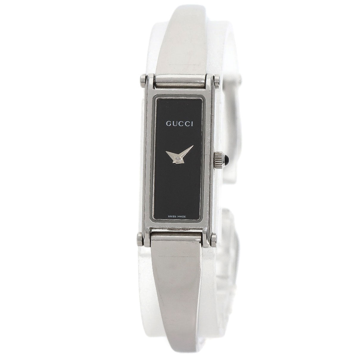 GUCCI Watches Quartz 1500L Stainless Steel Silver Square face black dial
