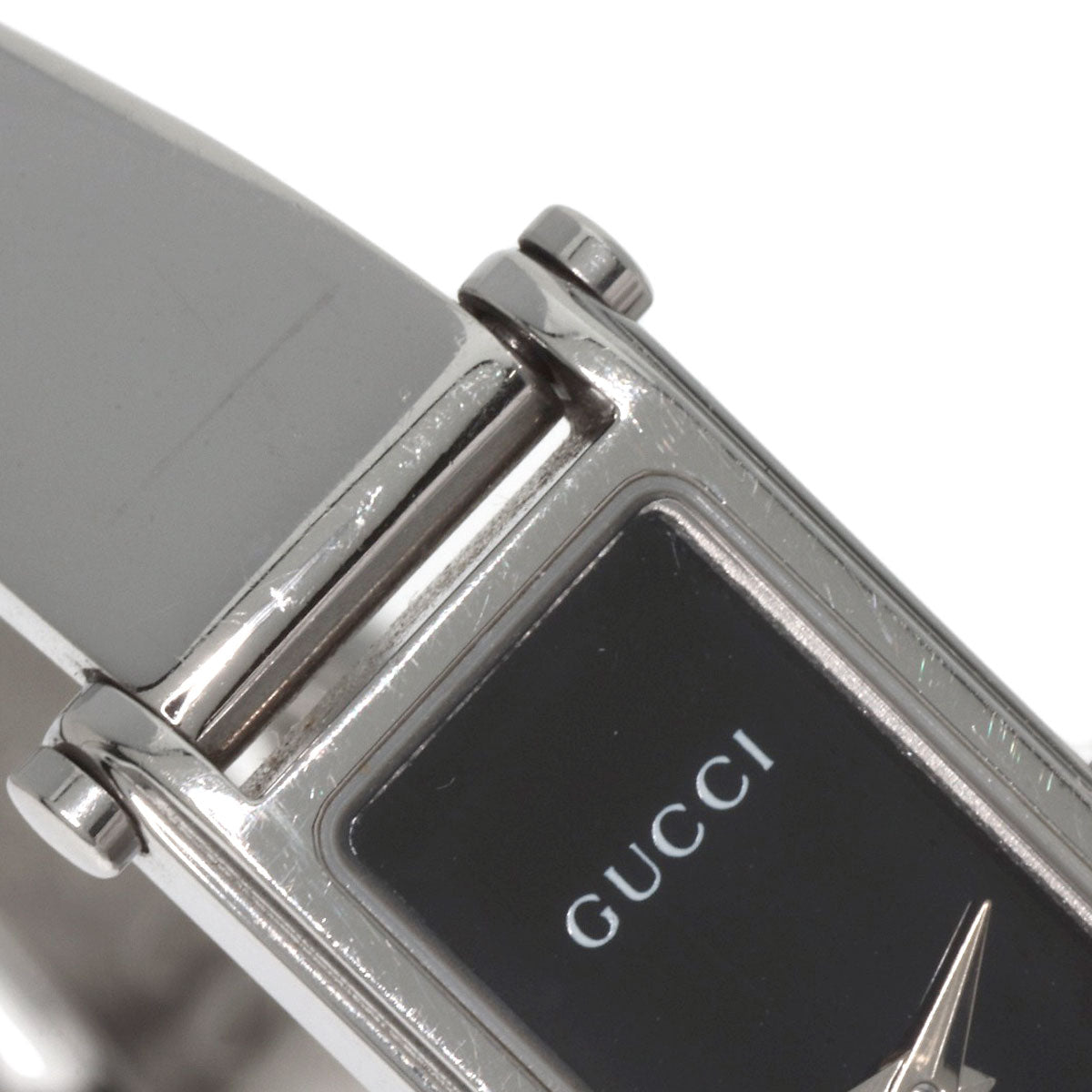 GUCCI Watches Quartz 1500L Stainless Steel Silver Square face black dial