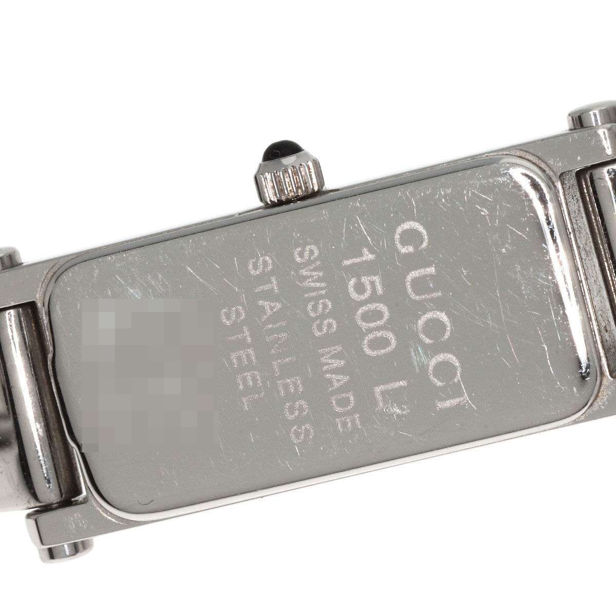 GUCCI Watches Quartz 1500L Stainless Steel Silver Square face black dial