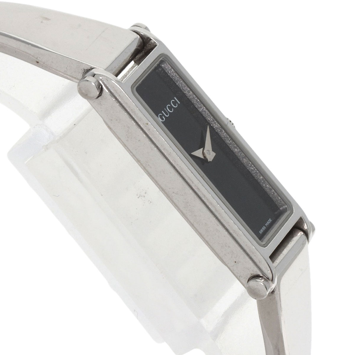 GUCCI Watches Quartz 1500L Stainless Steel Silver Square face black dial