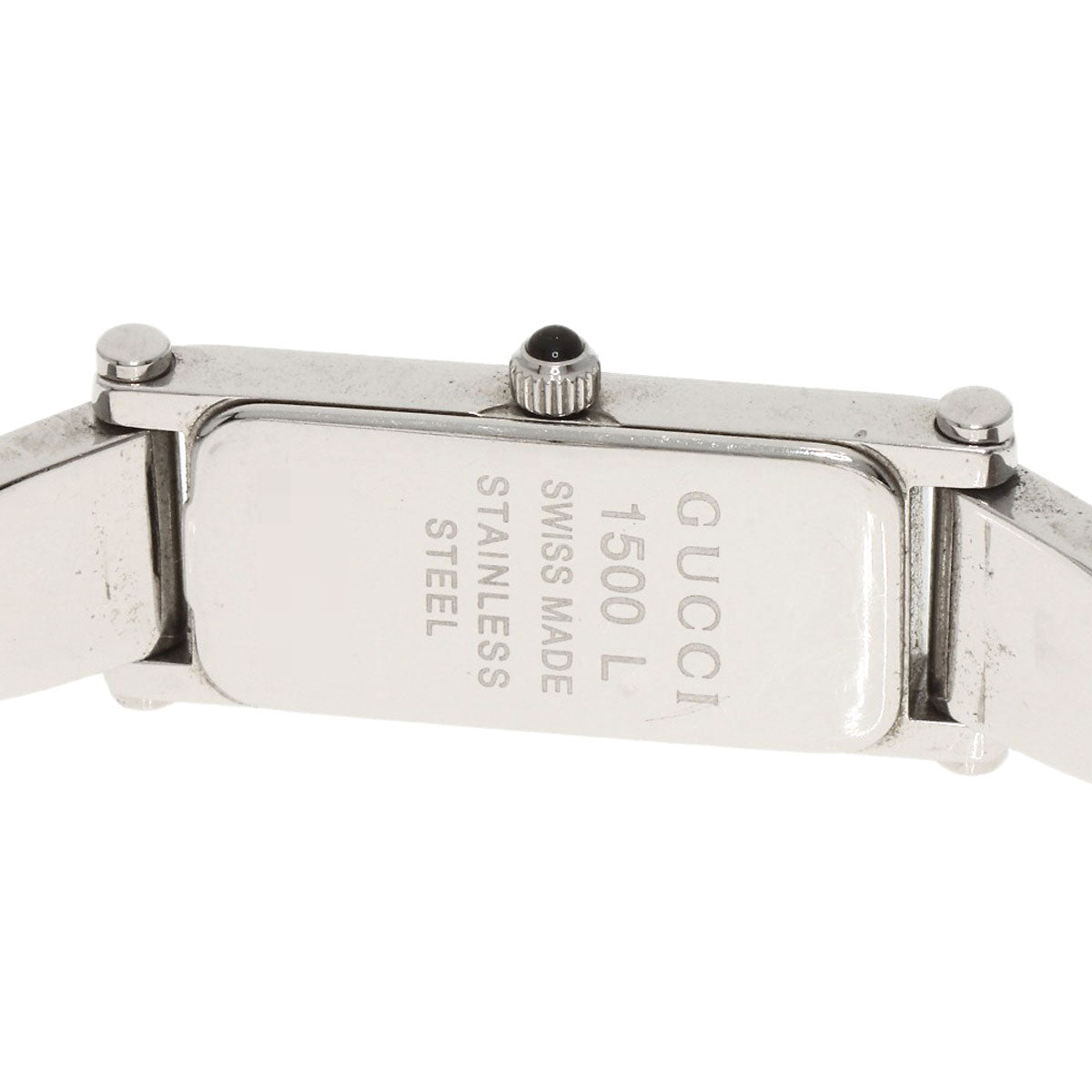GUCCI Watches Quartz 1500L Stainless Steel Silver Square face black dial