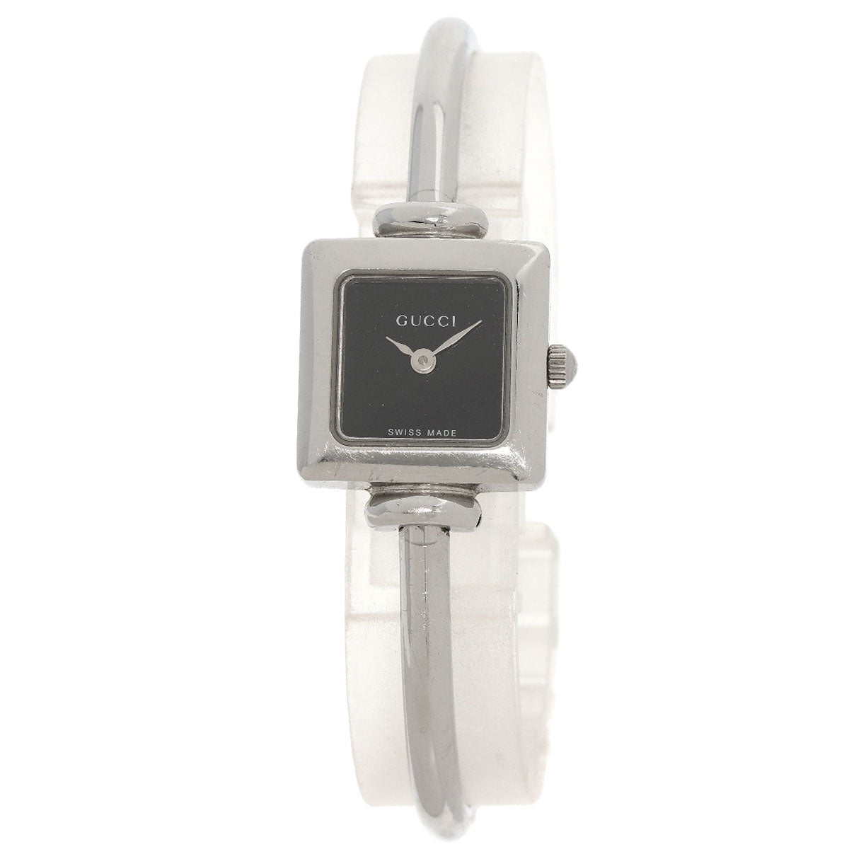 GUCCI Watches Quartz 1900L Stainless Steel Silver Square face black dial